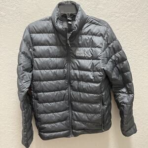 Eddie Bauer EB650 Goose Down Full Zip Up Jacket Men Size Small Gray Fall 2024